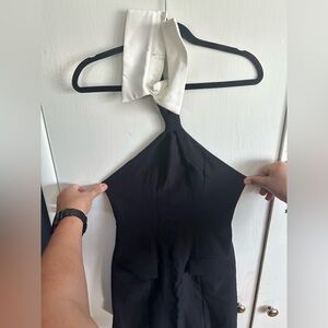 Missguided Black Dress with White Accent